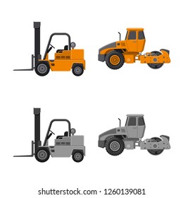 Vector design of build and construction logo. Set of build and machinery stock symbol for web.