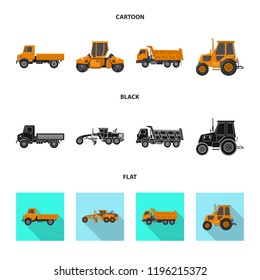 Vector design of build and construction symbol. Set of build and machinery vector icon for stock.