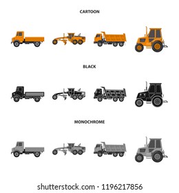Vector design of build and construction symbol. Collection of build and machinery vector icon for stock.