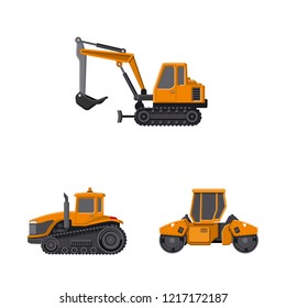 Vector design of build and construction symbol. Set of build and machinery vector icon for stock.