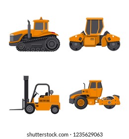 Vector design of build and construction symbol. Collection of build and machinery vector icon for stock.