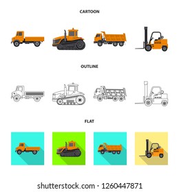 Vector design of build and construction symbol. Set of build and machinery stock vector illustration.