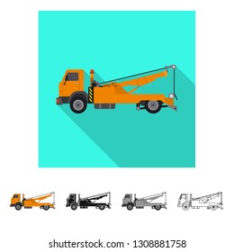 Vector design of build and construction symbol. Set of build and machinery stock vector illustration.