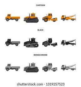Vector design of build and construction symbol. Set of build and machinery stock symbol for web.