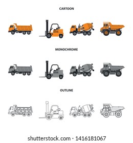 Vector design of build and construction symbol. Set of build and machinery vector icon for stock.