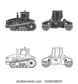 Vector design of build and construction symbol. Set of build and machinery stock symbol for web.