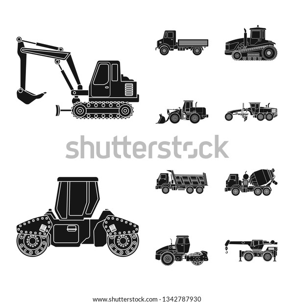 Vector design of build and\
construction symbol. Set of build and machinery vector icon for\
stock.