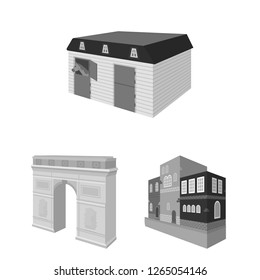 Vector design of building and city logo. Collection of building and business stock vector illustration.