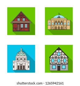 Vector design of building and city logo. Collection of building and business stock symbol for web.