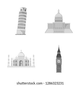 Vector design of building and city logo. Set of building and business vector icon for stock.