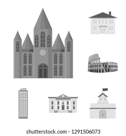 Vector design of building and city logo. Collection of building and business stock symbol for web.