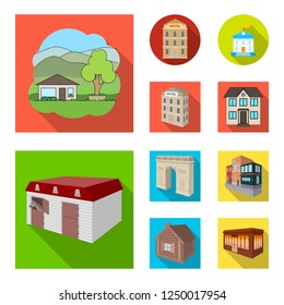 Vector design of building and city symbol. Collection of building and business stock vector illustration.