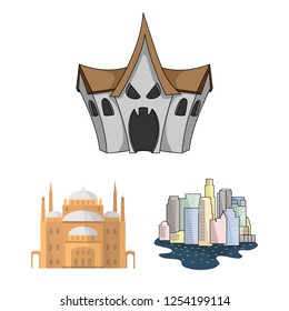 Vector design of building and city symbol. Set of building and business vector icon for stock.