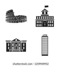 Vector design of building and city symbol. Collection of building and business vector icon for stock.