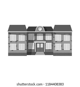 Vector design of building and front logo. Collection of building and roof stock vector illustration.