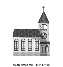 Vector design of building and front symbol. Collection of building and roof stock symbol for web.