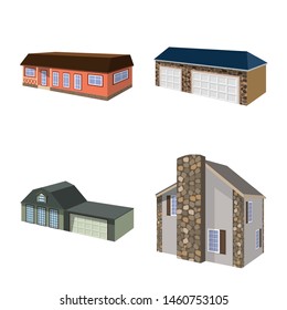 Vector design of building and home logo. Collection of building and construction stock vector illustration.