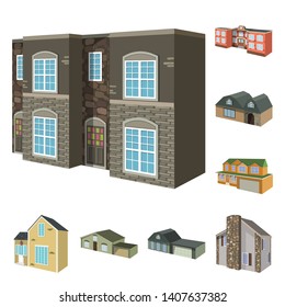 Vector design of building and home symbol. Collection of building and construction vector icon for stock.