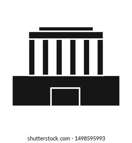 Vector design of building and mausoleum icon. Set of building and vietnamese stock symbol for web.