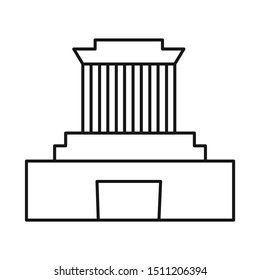Vector design of building and mausoleum logo. Graphic of building and vietnamese stock vector illustration.