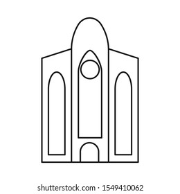 Vector design of building and vietnam logo. Graphic of building and palace stock vector illustration.