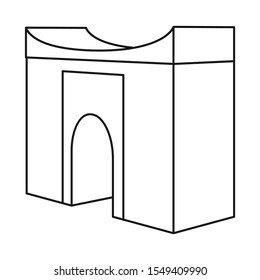 Vector design of building and vietnam symbol. Graphic of building and place stock symbol for web.