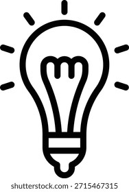 Estilo de icono de bombilla de diseño de Vector