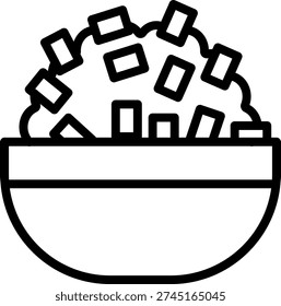 Vector Design Bulgur Icon Style