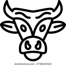 Estilo de ícone de caveira de Bull Design de vetor