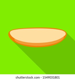 Vector design of bun and cuisine sign. Web element of bun and slice Stock vector illustration.
