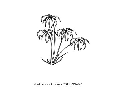 Vector design of a bunch of unfruitful coconut trees