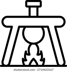 Vector Design Bunsen Burner Icon Style