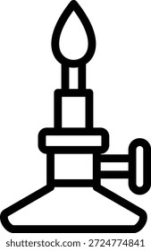 Vector Design Bunsen Burner Icon Style