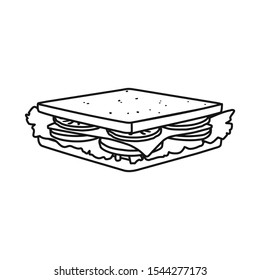 Vector Design Of Burger And Hoagie Icon. Graphic Of Burger And Toast Stock Symbol For Web.