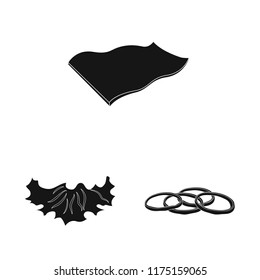 Vector design of burger and sandwich icon. Collection of burger and slice stock vector illustration.