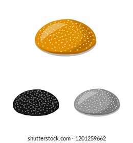 Vector design of burger and sandwich logo. Collection of burger and slice stock vector illustration.
