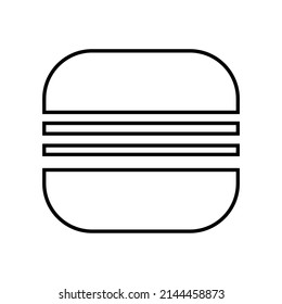 diseño vectorial, ilustración de forma de hamburguesa