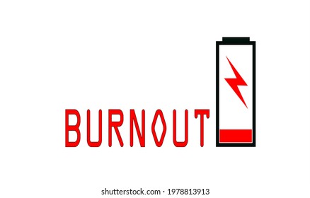 Diseño vectorial de la combustión o agotamiento o agotamiento de la batería. 
