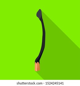 Vector design of burnt and matchstick sign. Web element of burnt and used stock vector illustration.