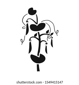 Vector design of bush peas logo. Graphic of bush or seed stock symbol for web.