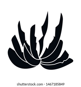 Vector design of bush sign. Collection of bush and growth stock symbol for web.