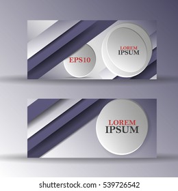 Vector design Business Banner backgrounds in gray colors.