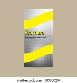 Vector design for business brochures. Gray mosaic with gold inlays.