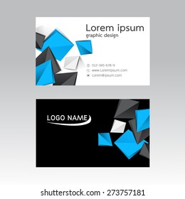 Vector design Business card 3D. illustration EPS10