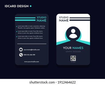 Vector design of business ID card UI design, modern flat design style, great for your business