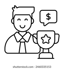 Vector design of business trophy