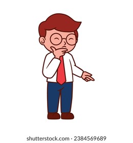 vector design of businessman thinking