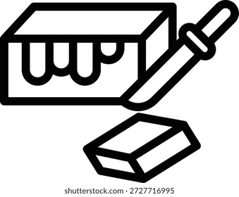 Estilo de icono de mantequilla de diseño de Vector