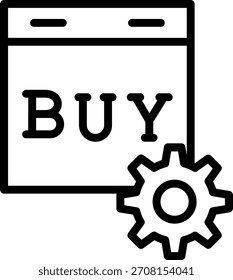 Estilo de ícone de compra de design de vetor