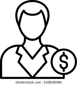 Estilo del icono del comprador del diseño del vector